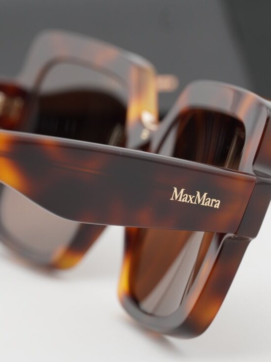 Max Mara ERNEST MM0088 52E Square Sunglasses - Havana / Brown main image 4